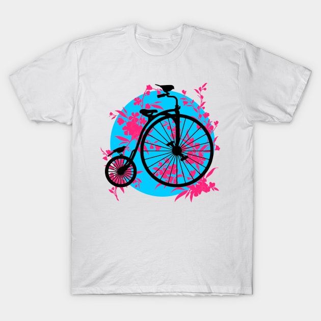 Birds on a bicycle T-Shirt by KwaaiKraai